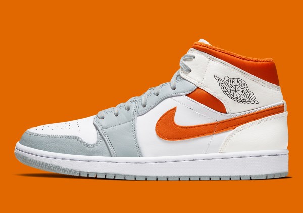 Air Jordan 1 Mid Orange Grey CW7591-100 | SneakerNews.com