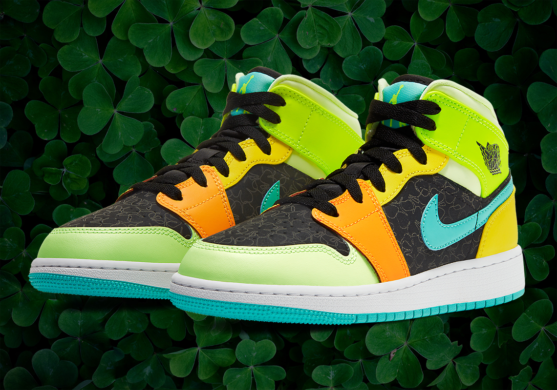 Air Jordan 1 Mid “Clover” Releases Ahead Of St. Patrick’s Day