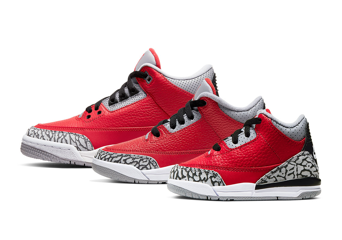 Air Jordan 3 Retro Se Fire Red Kids Sizes 1