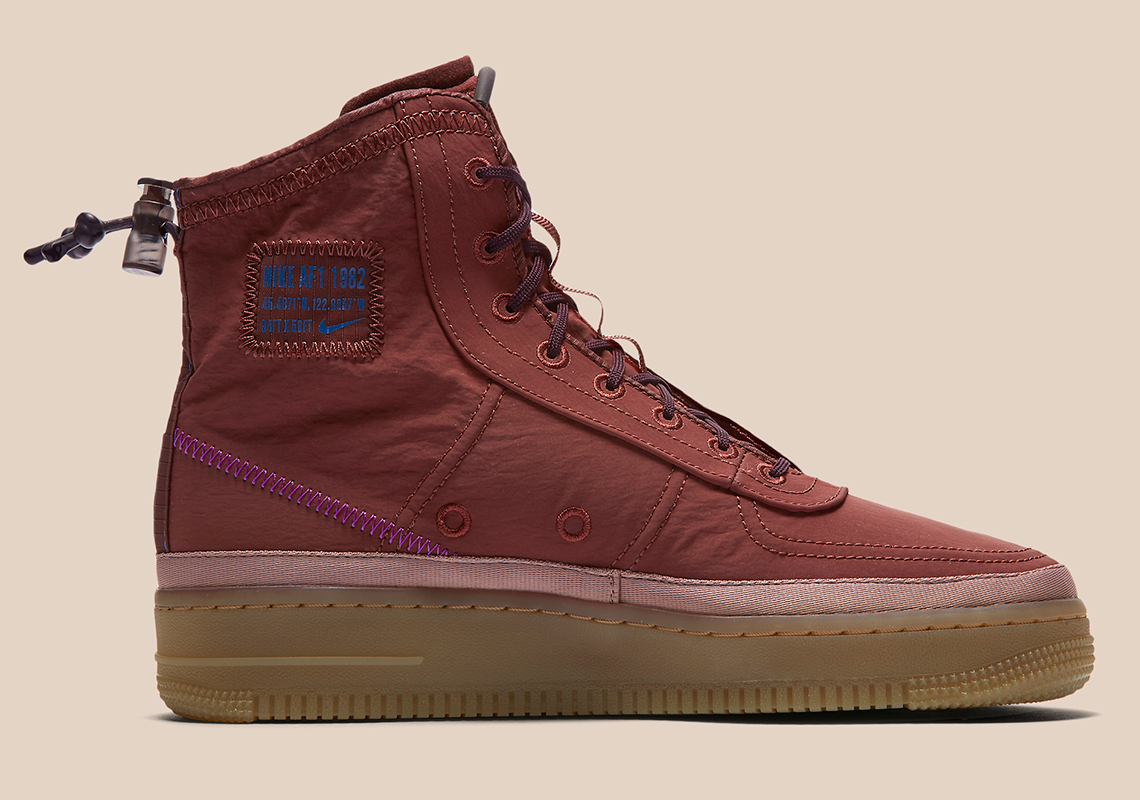 nike air force 1 shell burgundy