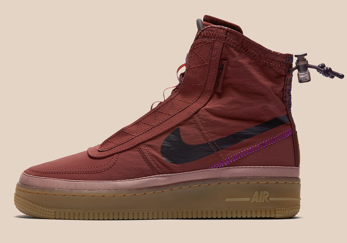 nike air force 1 shell in plum