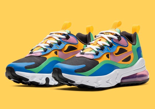 The Nike Air Max 270 React Just Released In Another Multi-Colored Makeover For Kids