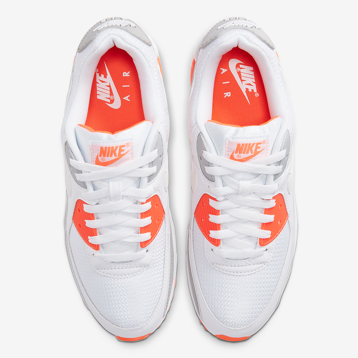 nike air max 90 white hyper orange