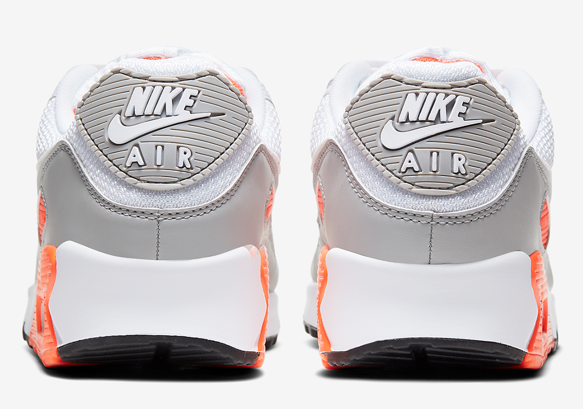 nike air max 90 white hyper orange