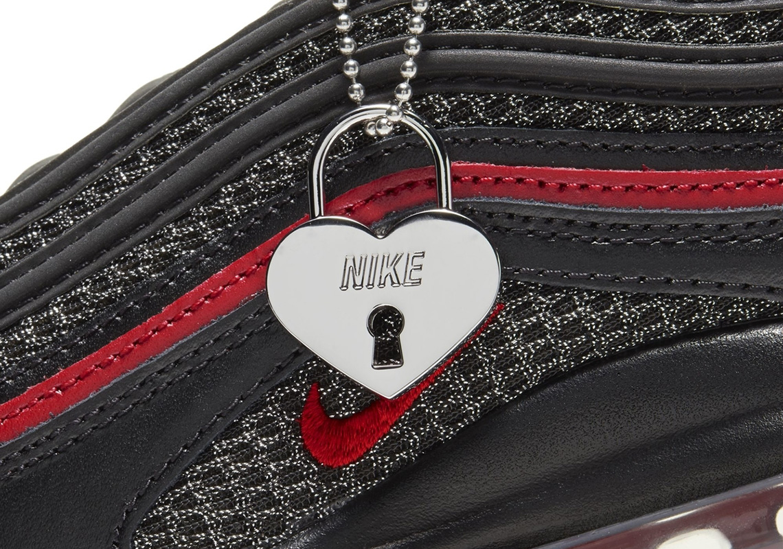 Nike Air Max 97 Black Red Heart Locket