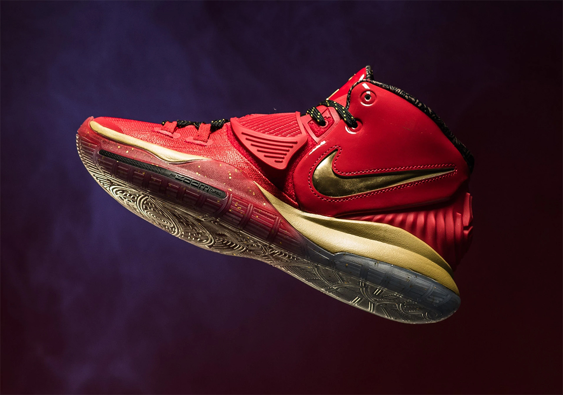 kyrie 6 red and gold