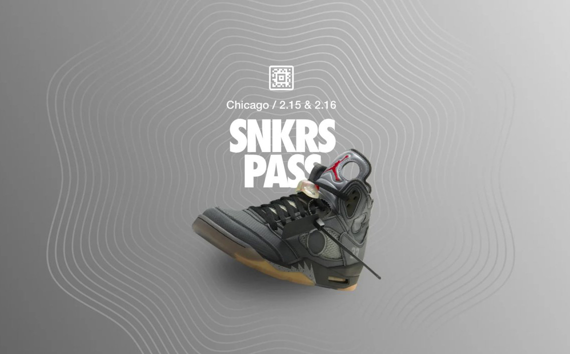 Off White Jordan 5 Snkrs Pass