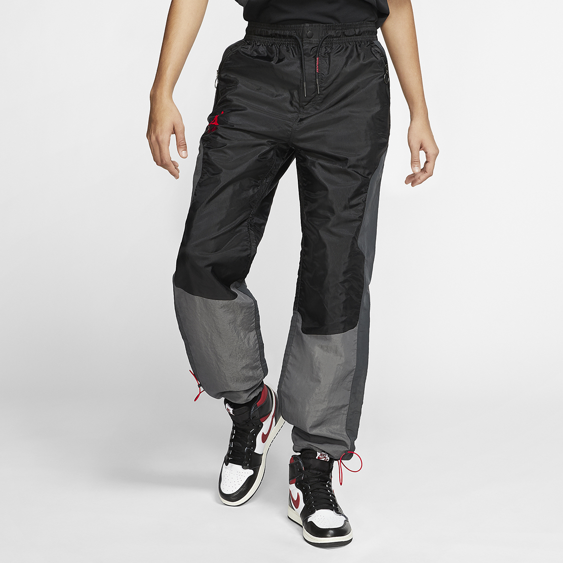 black and white jordan pants