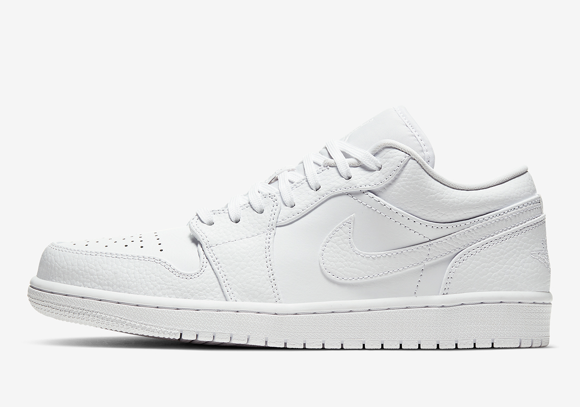 Air Jordan 1 Low Triple White 553558-130 Release Info | SneakerNews.com