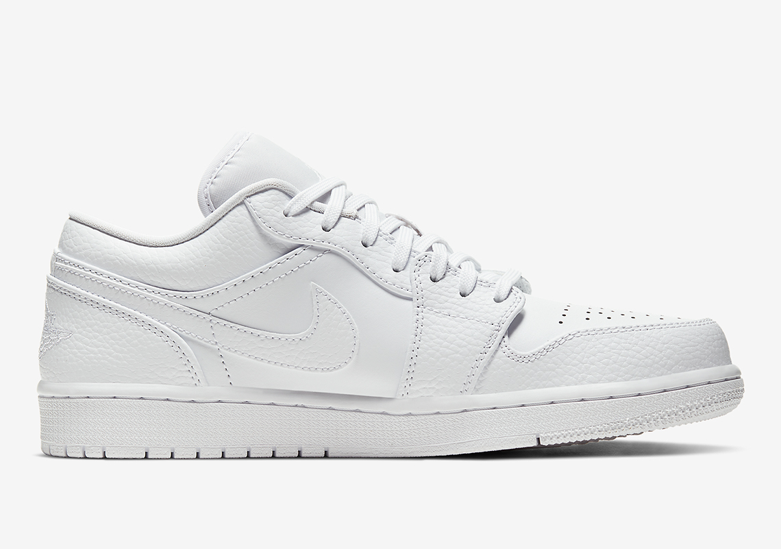 Air Jordan 1 Low Triple White 553558-130 Release Info | SneakerNews.com