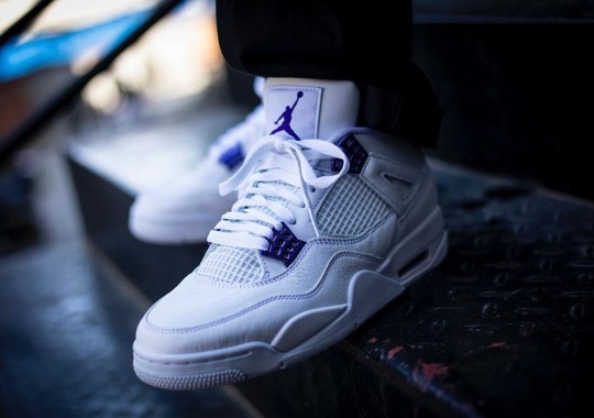 On-Foot Look At The Air Jordan 4 “Court Purple”