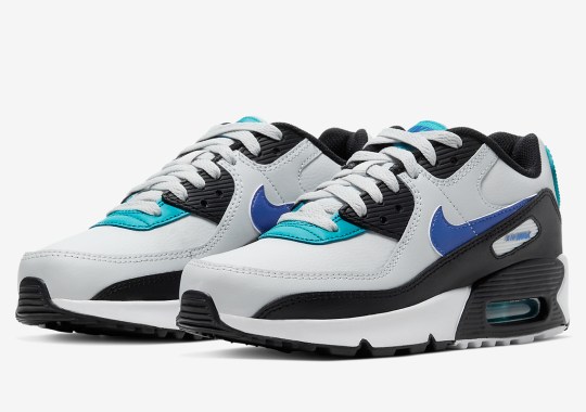 The Nike Air Max 90 GS Combines Hyper Blue And Oracle Aqua For OG-Style Mix