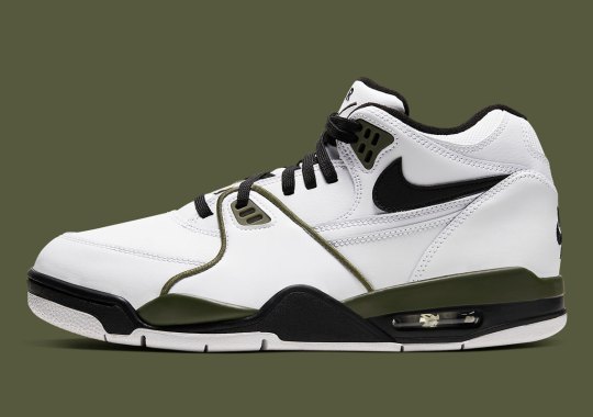 The Nike Air Flight ’89 Cleans Up In Simple White/Black/Olive