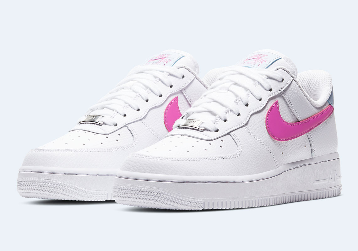 nike air force 1 blue and pink