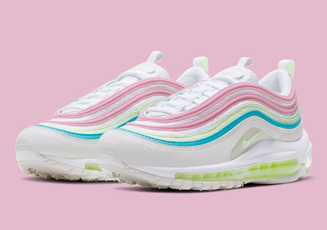 nike 97 pink and white
