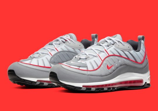 The Nike Air Max 98 Arrives In Particle Grey And Red
