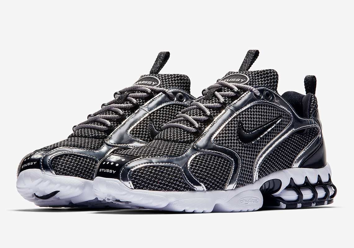 Stussy Nike Zoom Spiridon Caged Fossil Pure Platinum Release Info