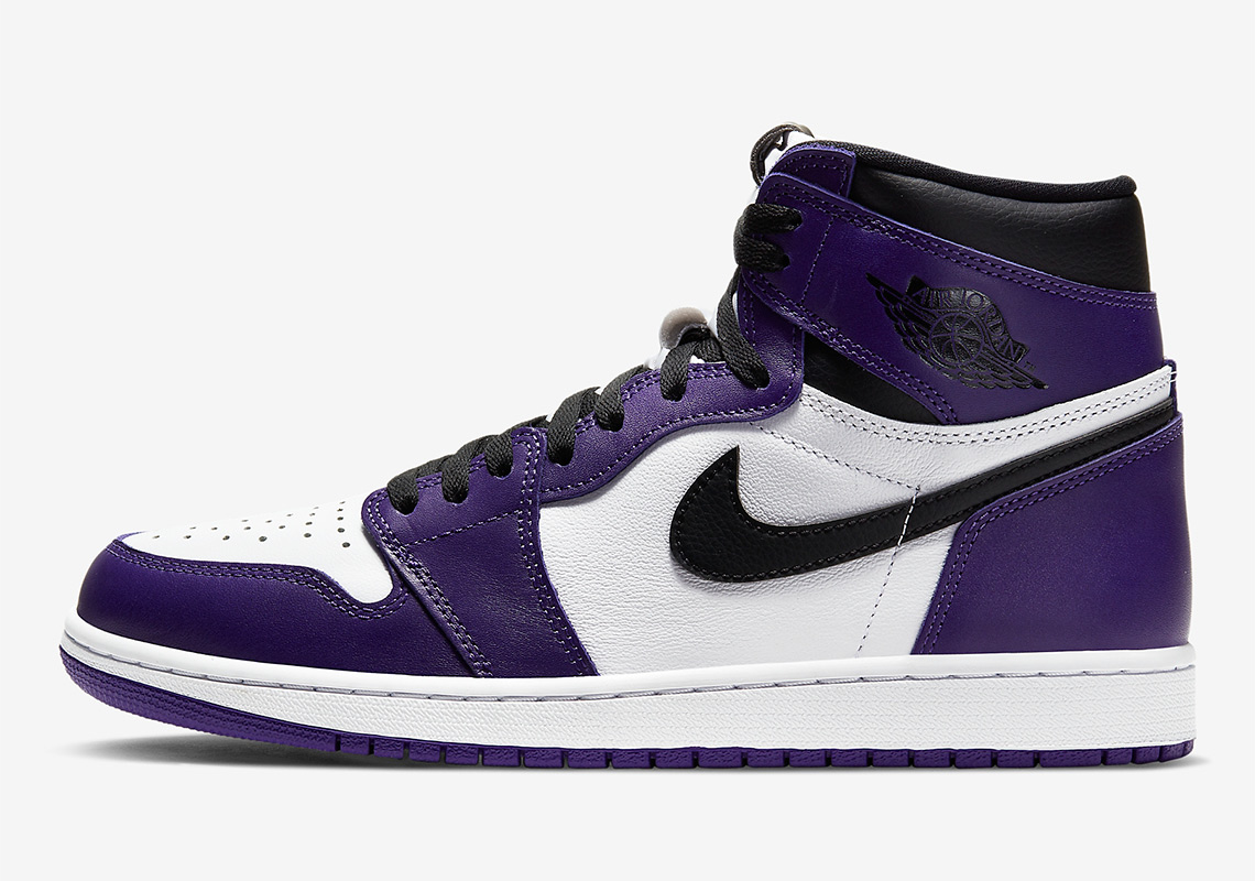 court purple jordan 1 grade school