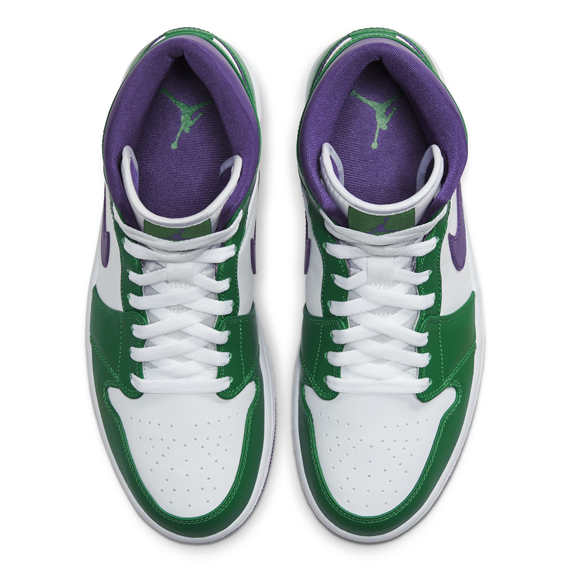 green and purple jordans 1