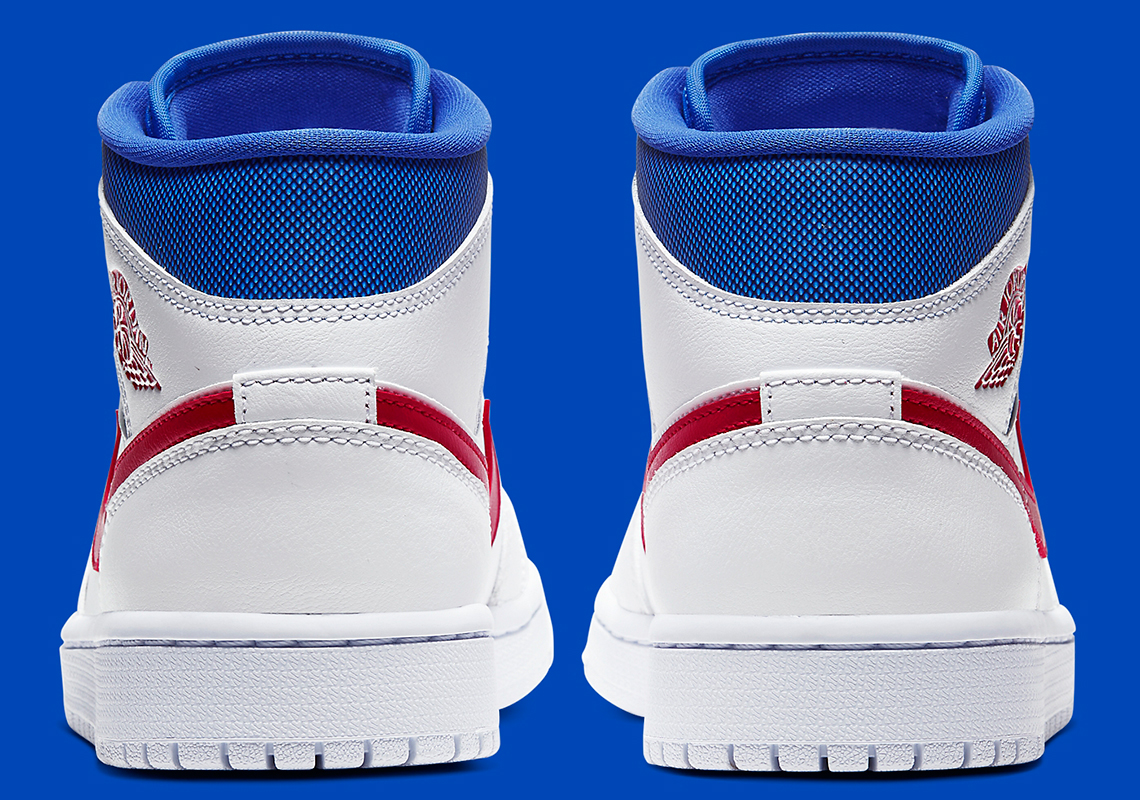 Air Jordan 1 Mid White Blue Red BQ6472 164 SneakerNews