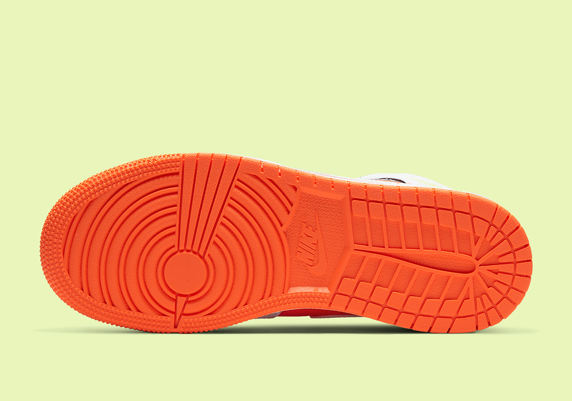 Nike Mens Air Jordan Retro 1 Mid High OG Brotherhood 29cm Volt Orange 554725 870 4