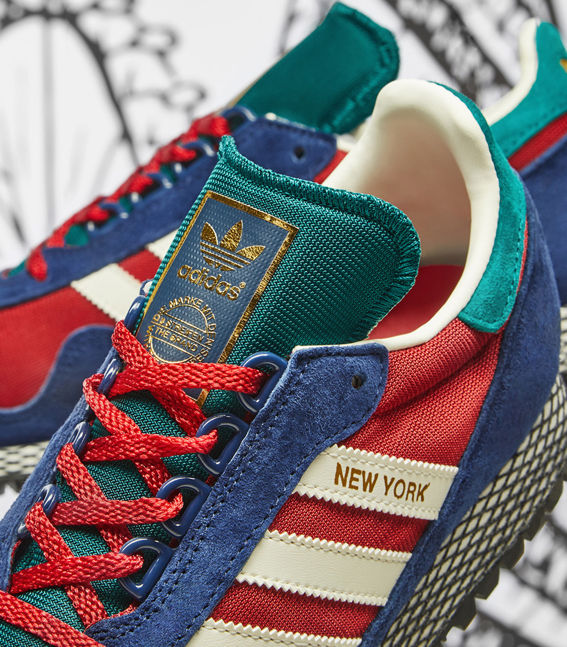 adidas new york trainers blue