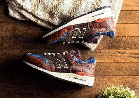This New Balance 997 In Brown Leather And Denim Continues The Workwear Trend