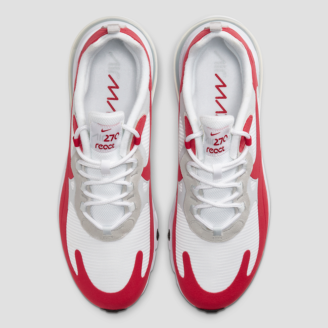 nike air max 270 react white and red