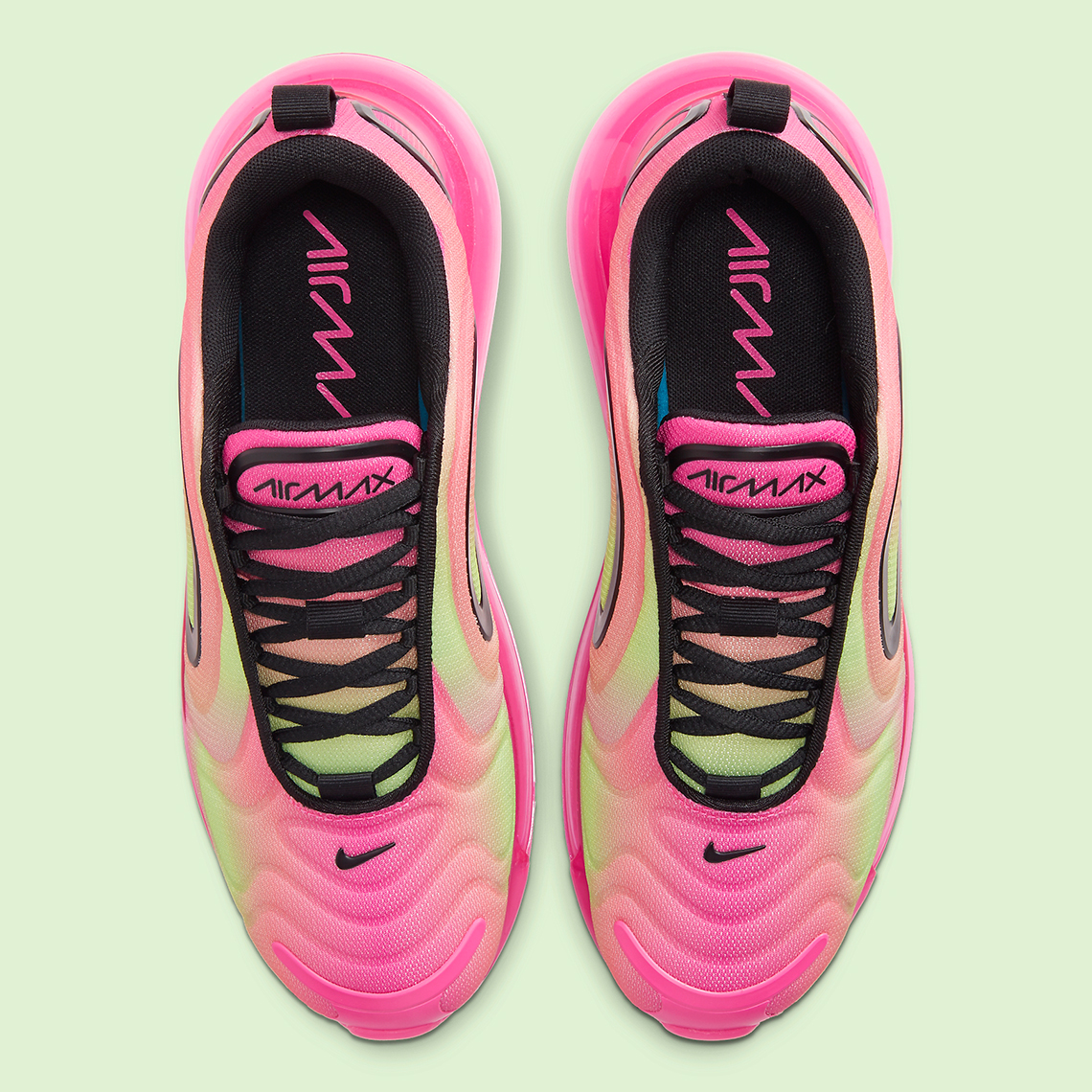 pink and lime green nikes