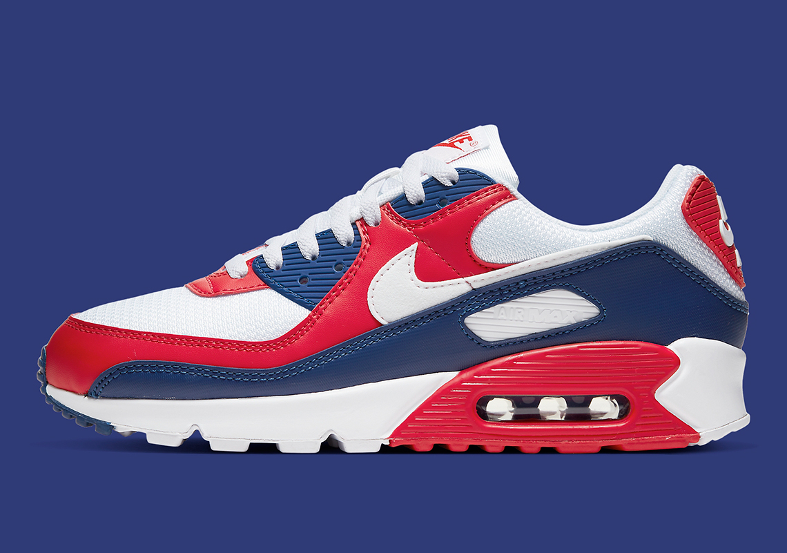 nike air max 90 white and blue