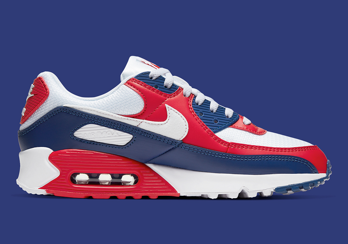 air max 90 red white blue