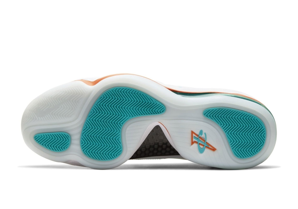Nike Air Penny 5 White Teal Orange Dolphins 2020 3