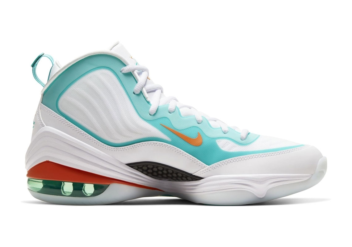 Nike Air Penny 5 White Teal Orange Dolphins 2020 5