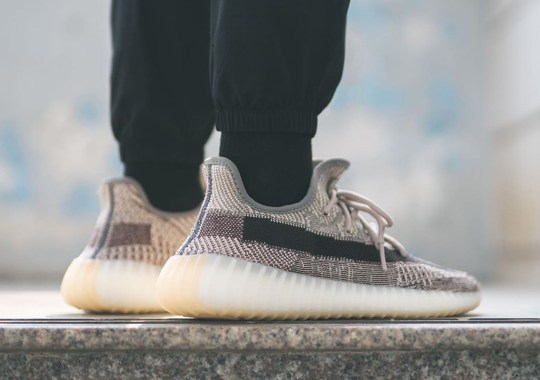 On-Foot Look At The adidas green Yeezy Boost 350 v2 “Zyon”