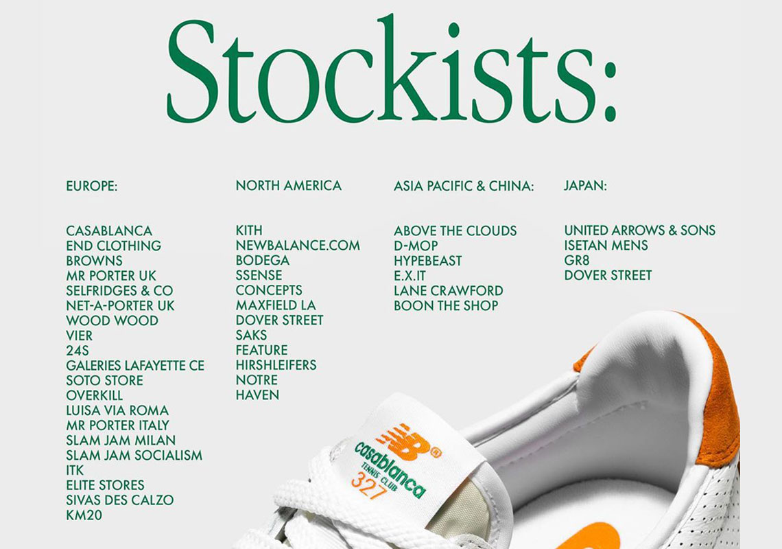 Casablanca New Balance 327 Store List 