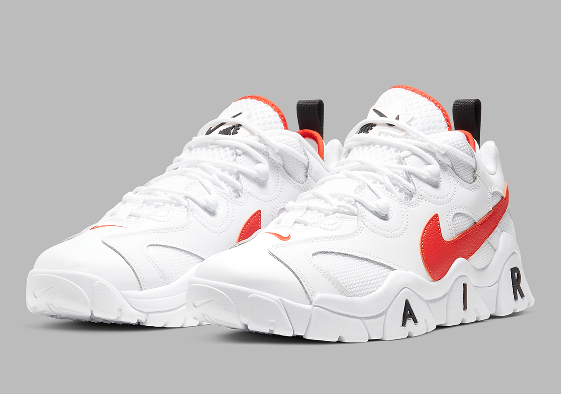 nike air barrage red and white