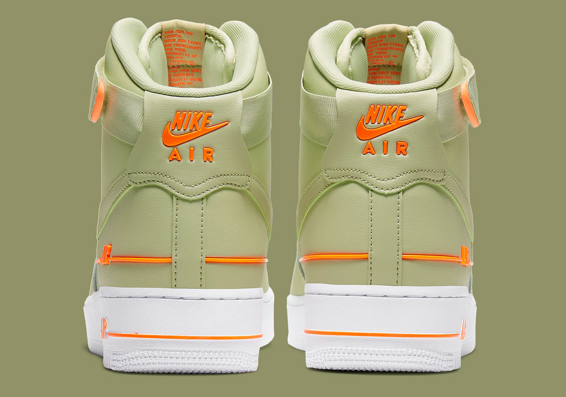 Nike Air Force 1 High Olive Aura Total Orange CJ1385-300 Release