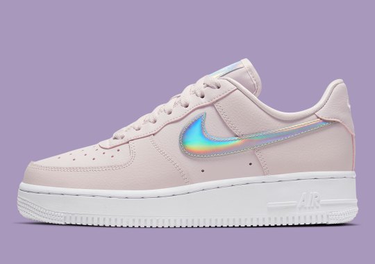 Nike’s Air Force 1 Low With Iridescent Swooshes Gets A “Barely Rose” Tint