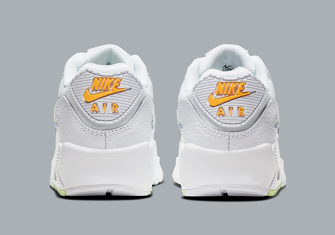Nike Air Max 90 Kids White Orange CZ5868-100 | SneakerNews.com