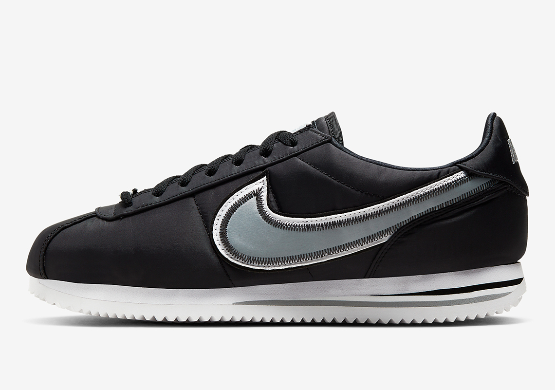 nike cortez white black swoosh