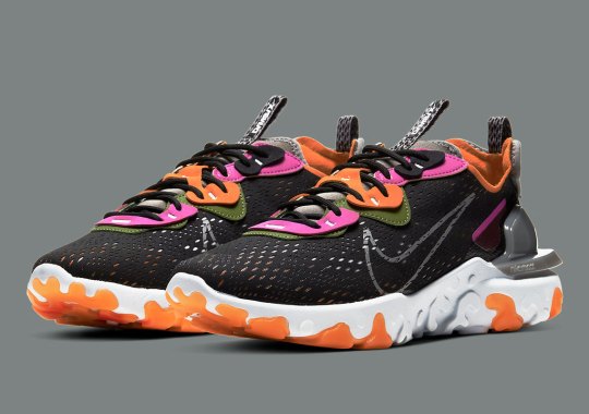 The Nike React Vision Returns With Updated Fuchsia, Orange, And Olive Accents