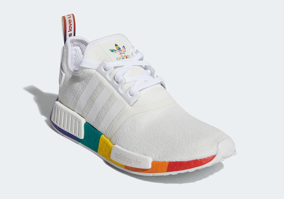 adidas with rainbow bottom