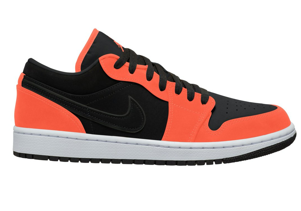 Air Jordan 1 Low Black Neon Orange 