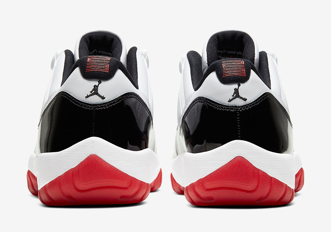 red black white jordan 11 low