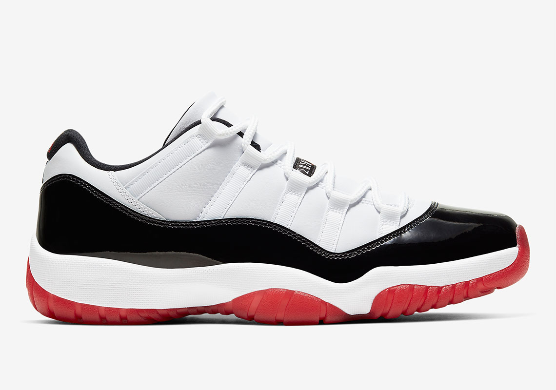 black and red low top 11s