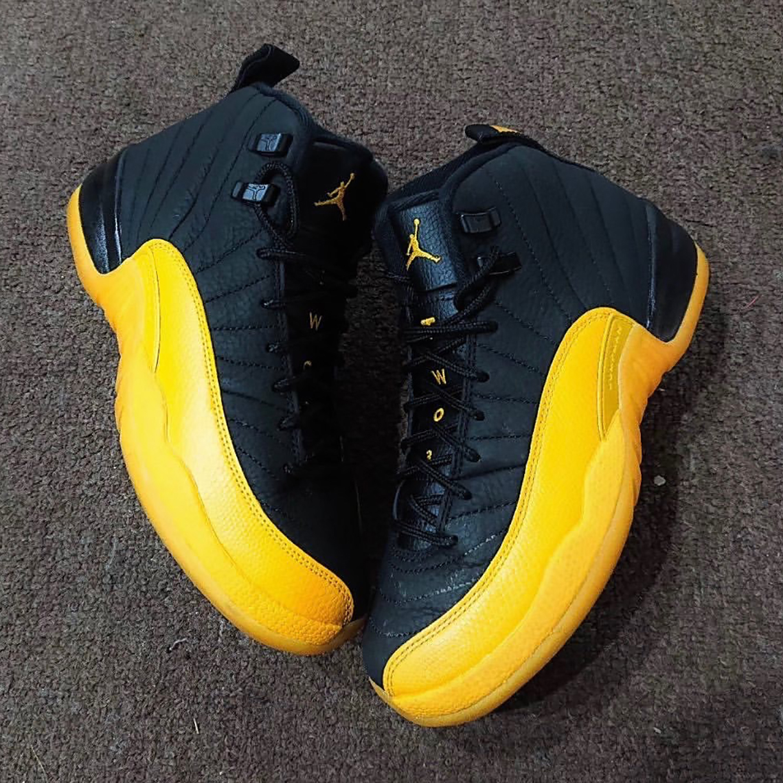 jordan 12 yellow and black