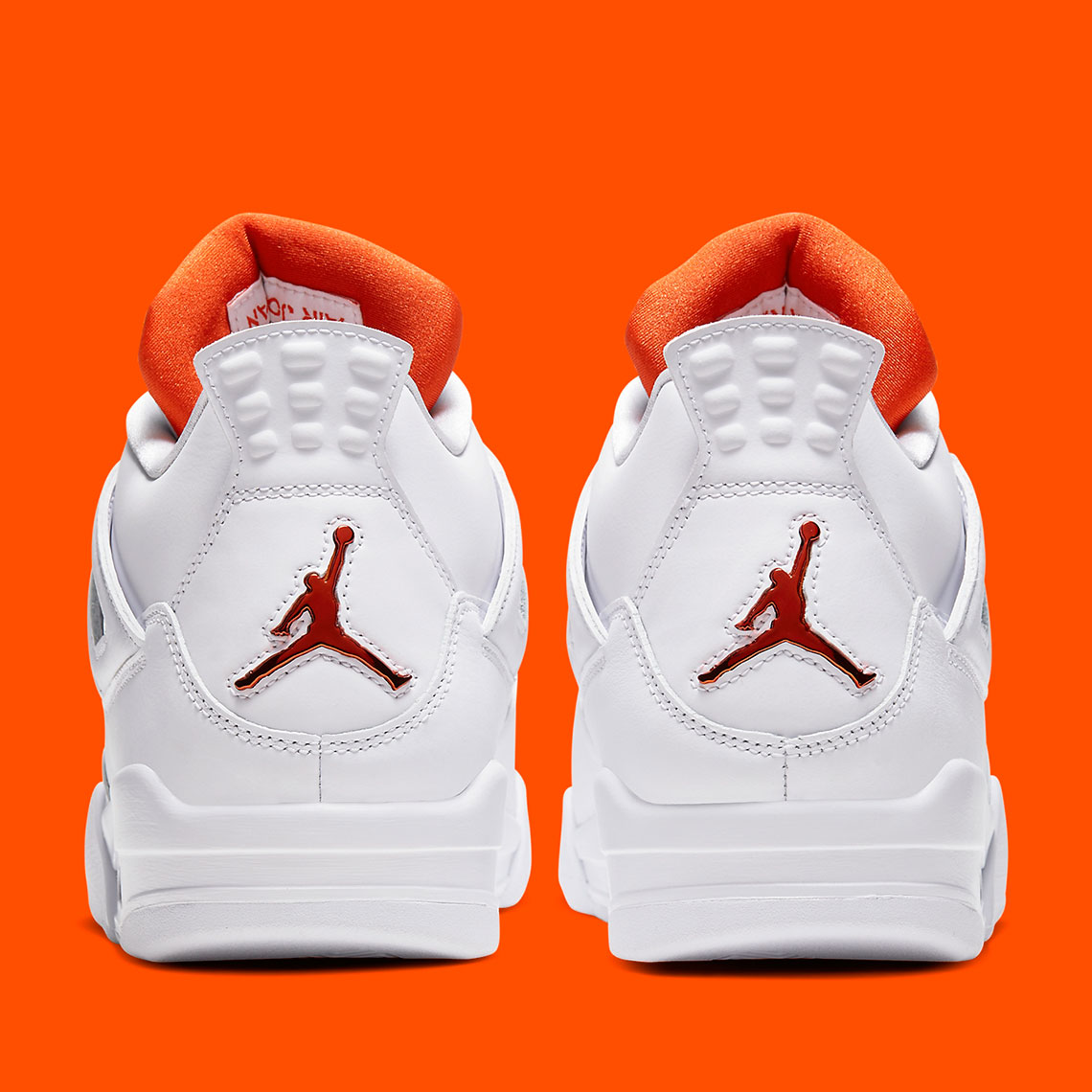 Air Jordan 4 White Metallic Orange 