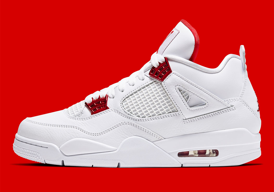 Air Jordan 4 White Metallic Red CT8527 