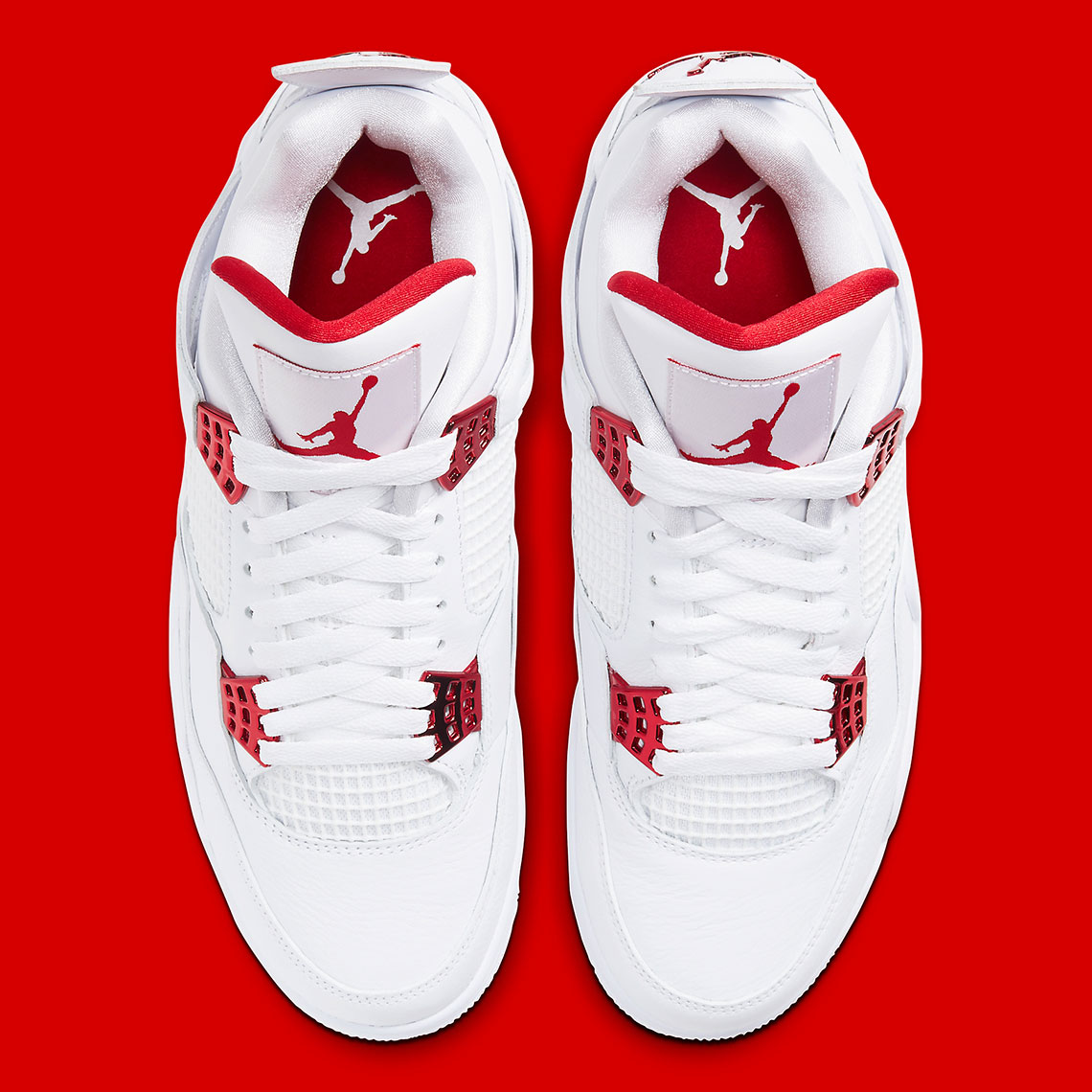 white jordans with red inside