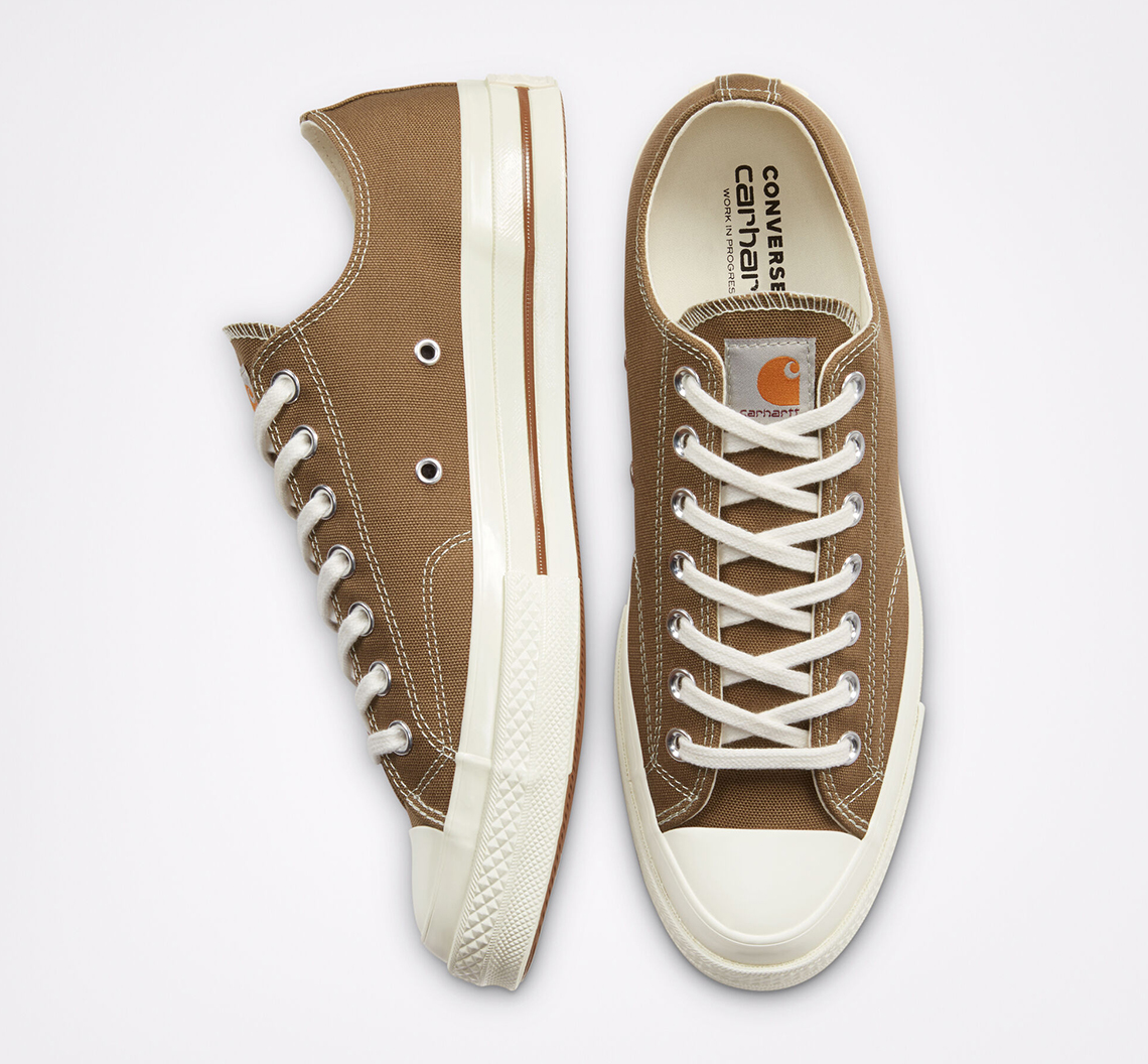 Carhartt Wip converse chuck taylor comfort white egret Low Brown 3